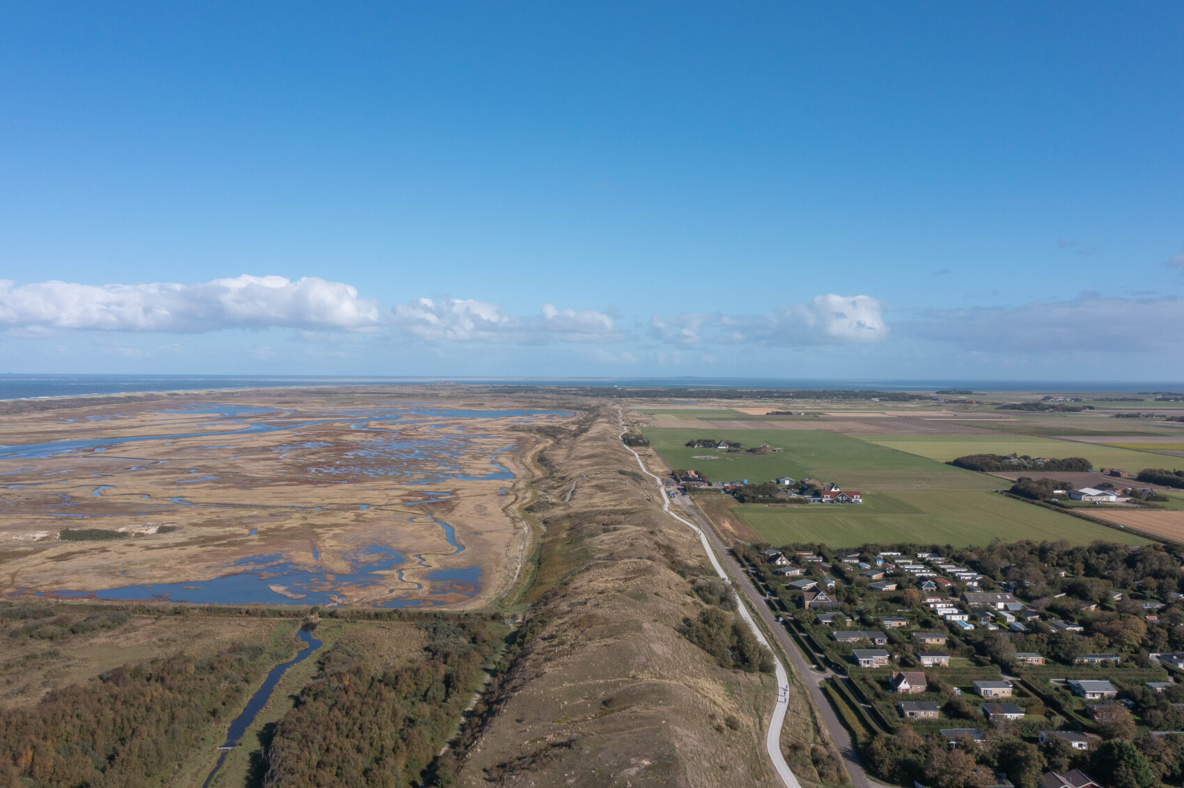 Slufter-met-zanddijk-en-bungalowpark
